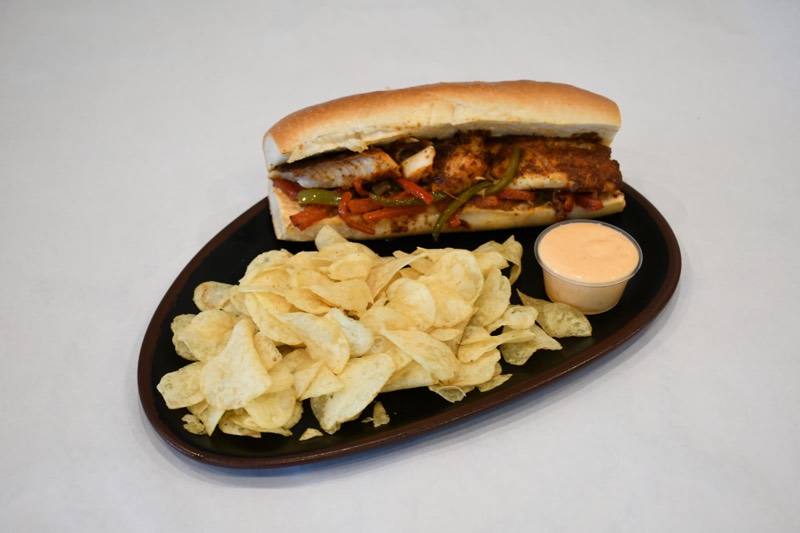 Grilled Fish Fillet Sandwich at Hamido Seafood, Astoria