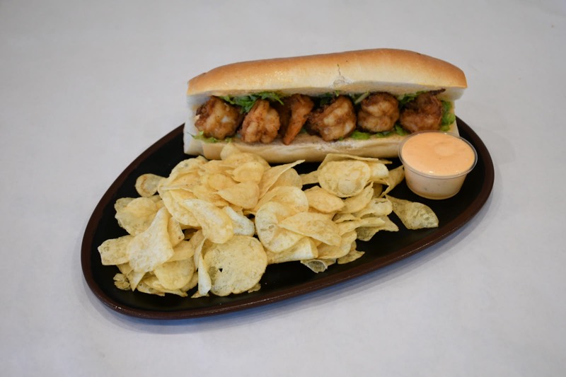 Fried Shrimp Sandwich at Hamido Seafood, Astoria